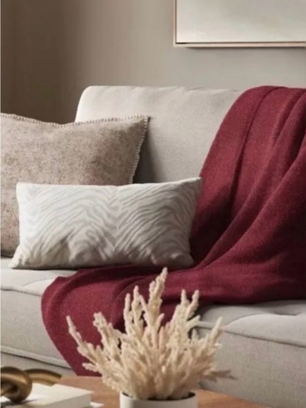 Threshold Red 50" x 60" Marled
Boucle Throw Blanket